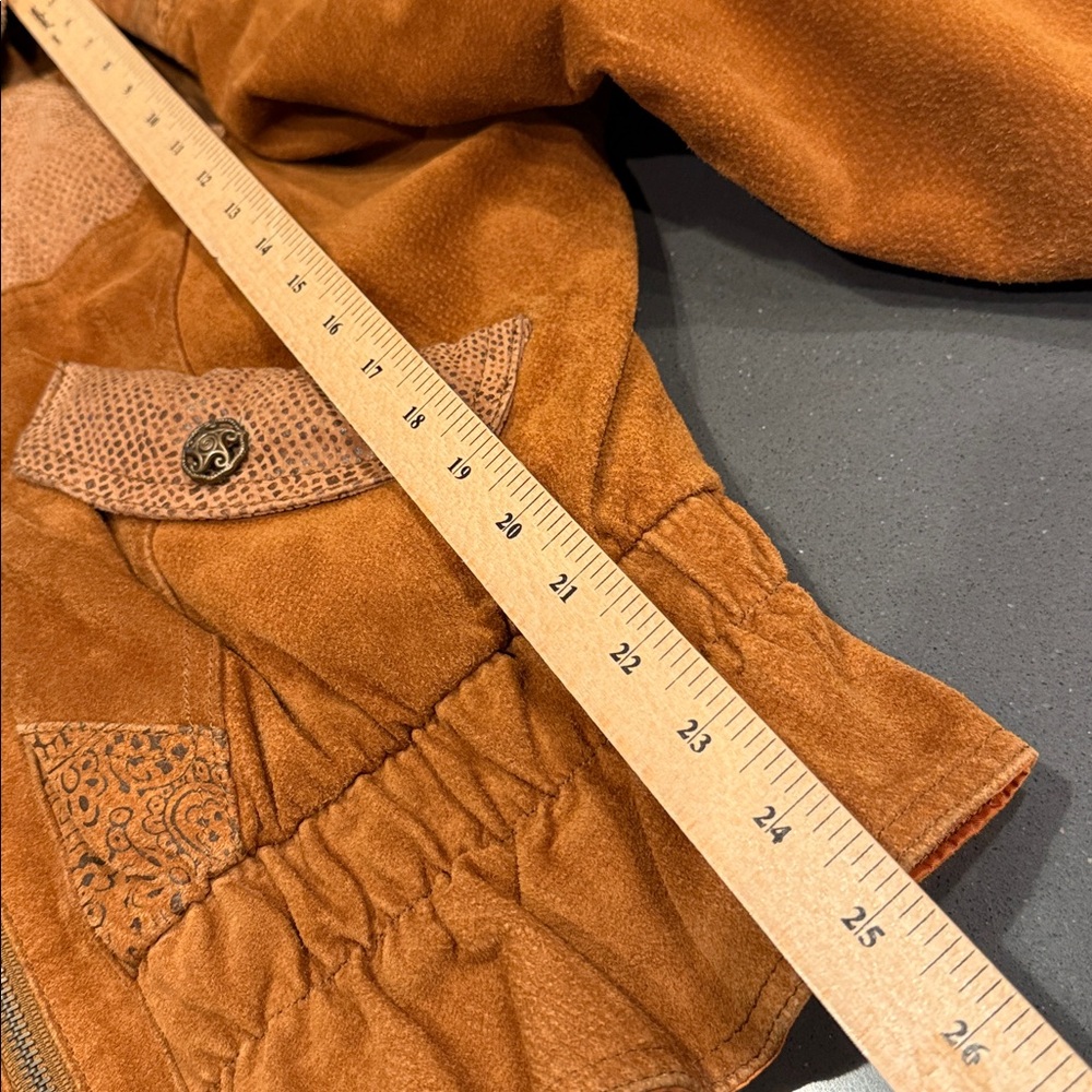 Vintage Leather Patchwork Jacket With Ragland Sle… - image 6